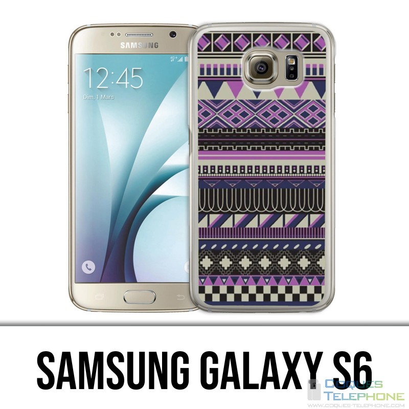 Custodia Samsung Galaxy S6 - Viola Azteque