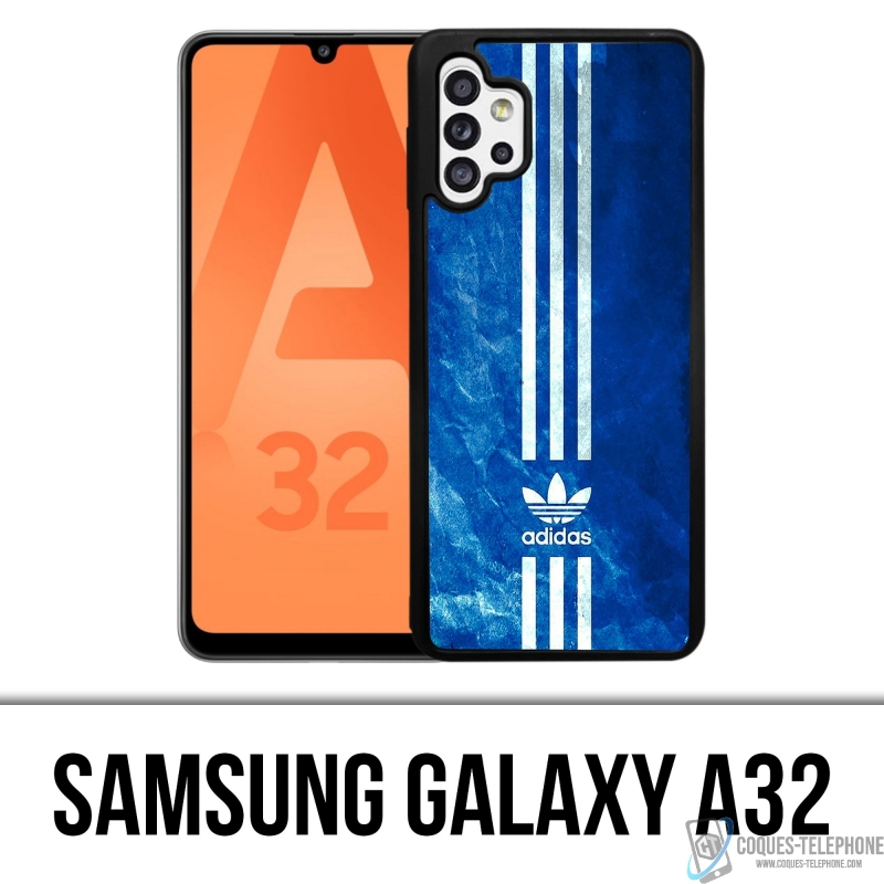 Coque Samsung Galaxy A32 - Adidas Bandes Bleu