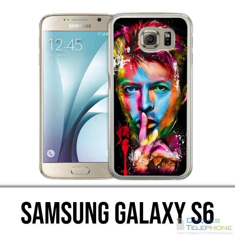 Samsung Galaxy S6 Hülle - Bowie Multicolor