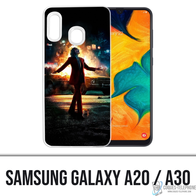 Custodia per Samsung Galaxy A20 - Joker Batman in fiamme