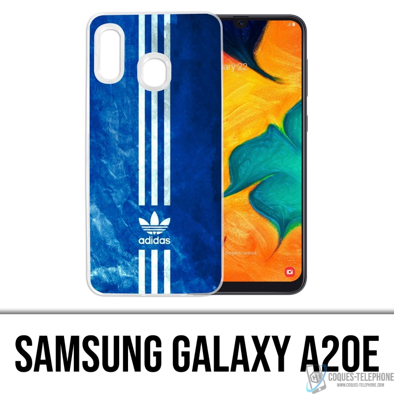 Custodia Samsung Galaxy A20e - Adidas strisce blu