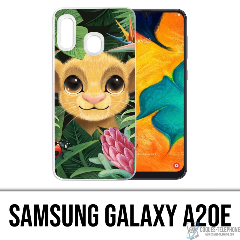 Custodia Samsung Galaxy A20e - Disney Simba Baby Leaves