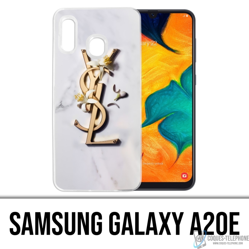 Coque Samsung Galaxy A20e - YSL Yves Saint Laurent Marbre Fleurs