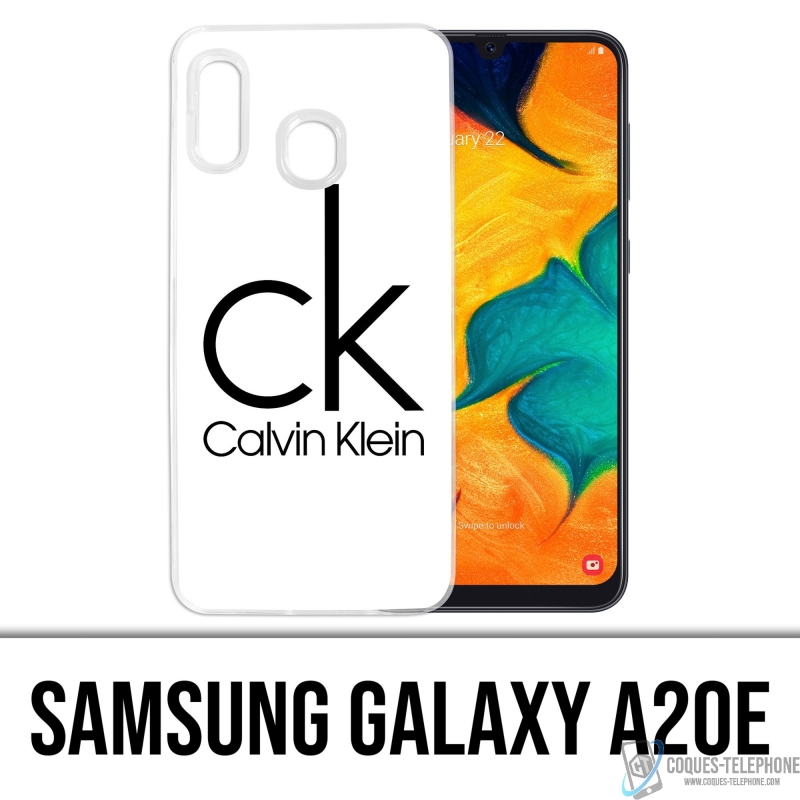 Coque Samsung Galaxy A20e - Calvin Klein Logo Blanc