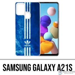 Samsung Galaxy A21s Case - Adidas Blaue Streifen