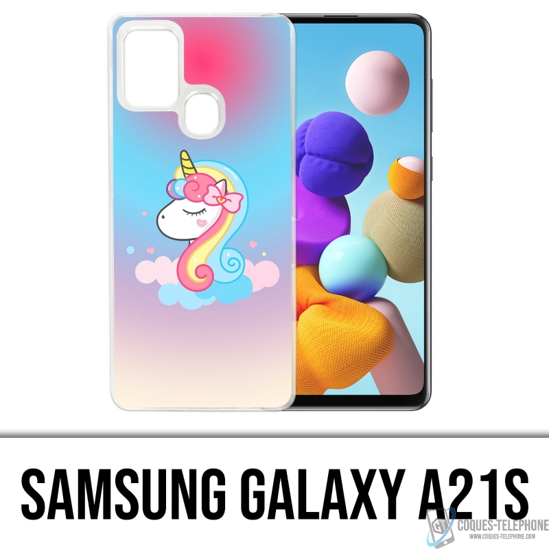 Coque Samsung Galaxy A21s - Licorne Nuage
