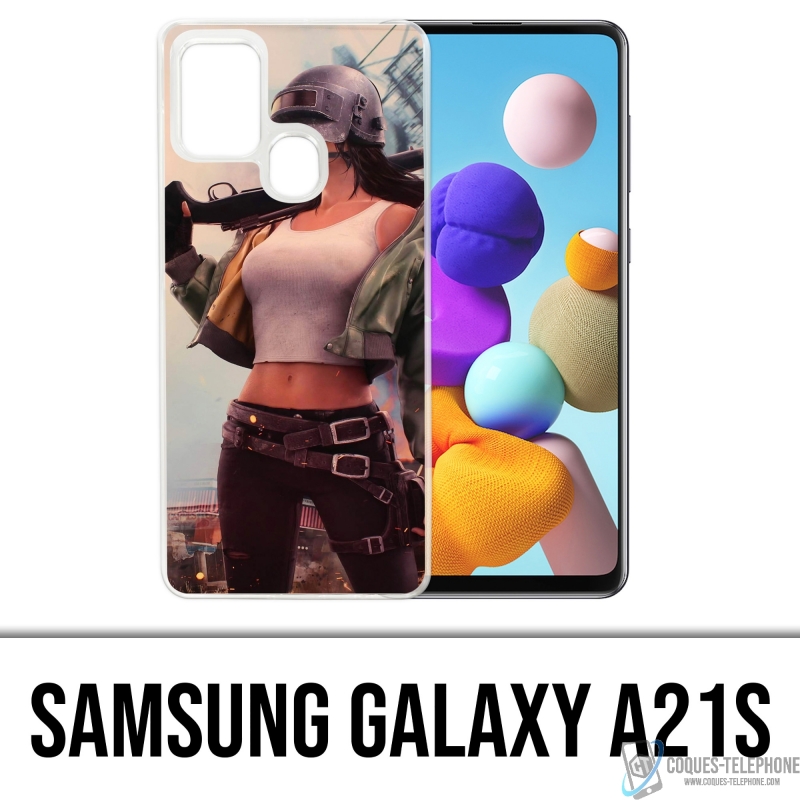 Custodia per Samsung Galaxy A21s - Ragazza PUBG