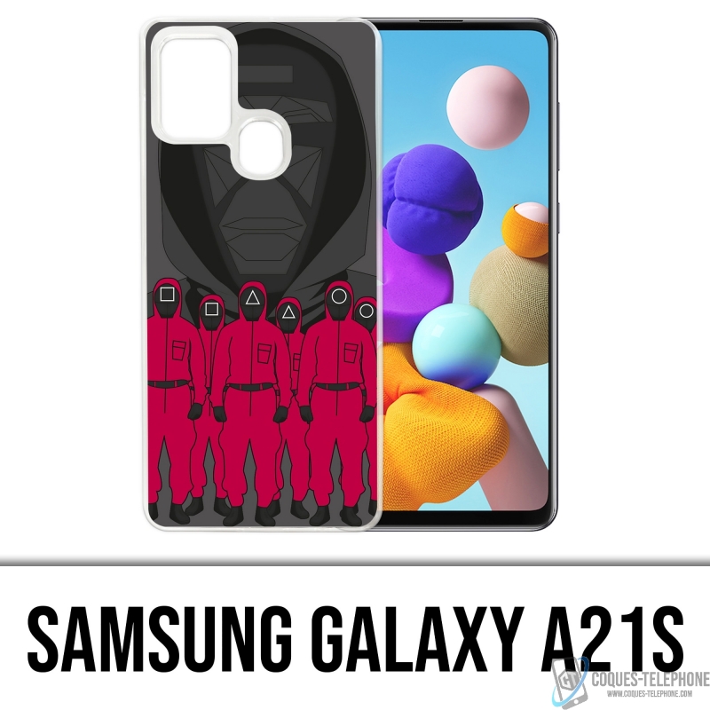 Funda Samsung Galaxy A21s - Agente de dibujos animados de Squid Game