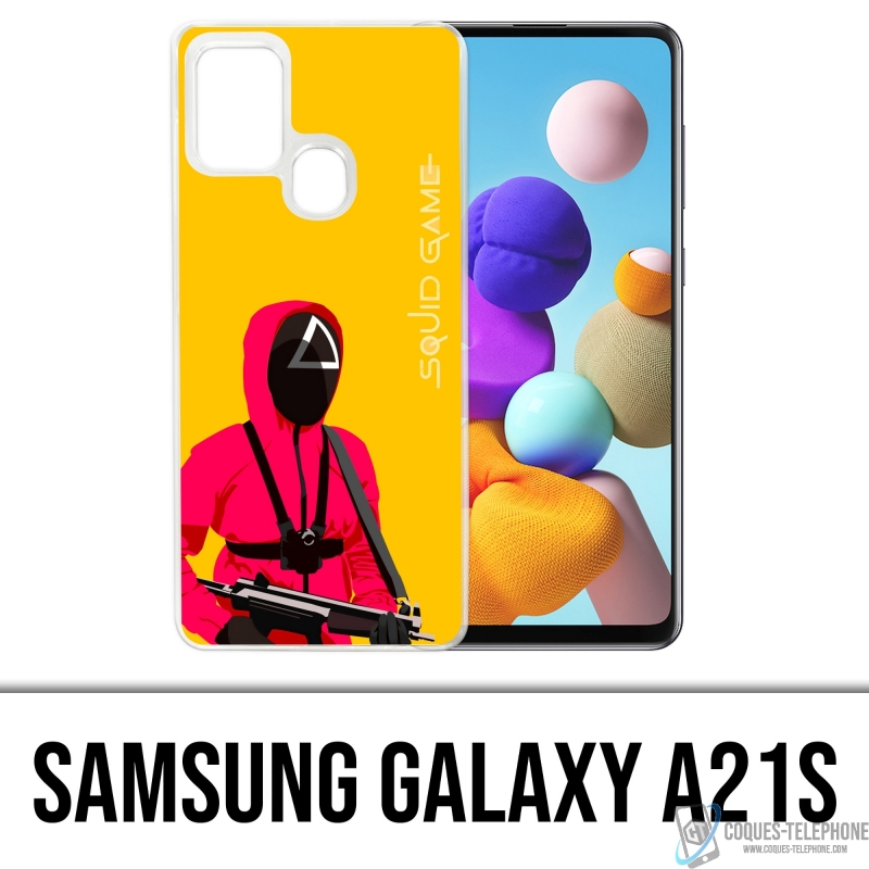 Custodia per Samsung Galaxy A21s - Cartone animato del soldato del gioco del calamaro