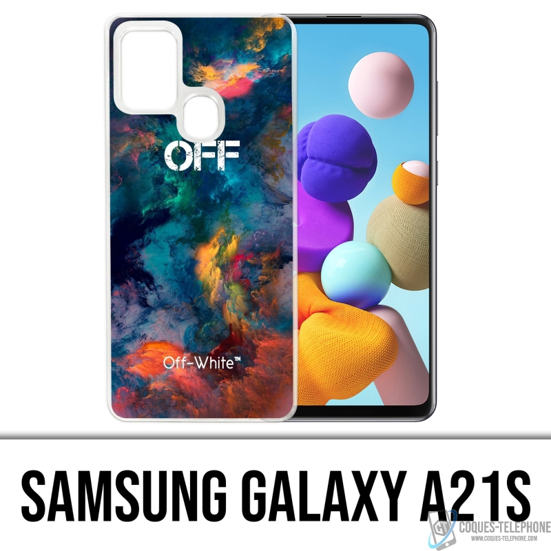 Custodia per Samsung Galaxy A21s - Nuvola di colore bianco sporco