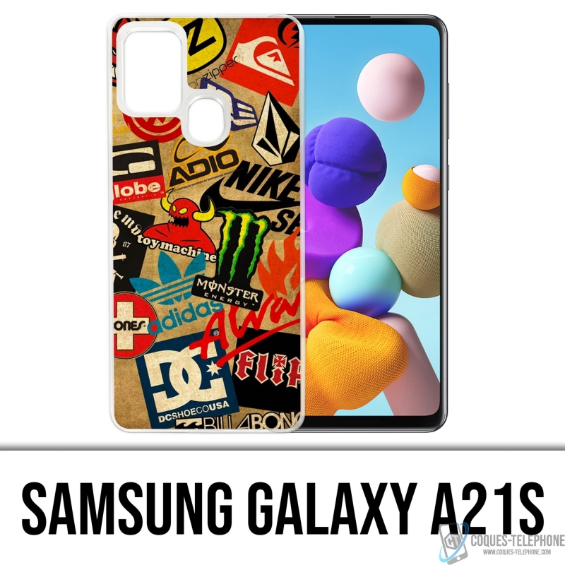 Coque Samsung Galaxy A21s - Skate Logo Vintage