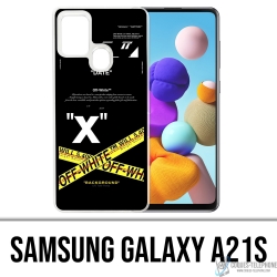 Coque Samsung Galaxy A21s - Off White Crossed Lines