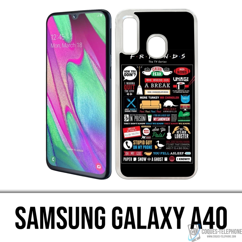 Coque Samsung Galaxy A40 - Friends Logo