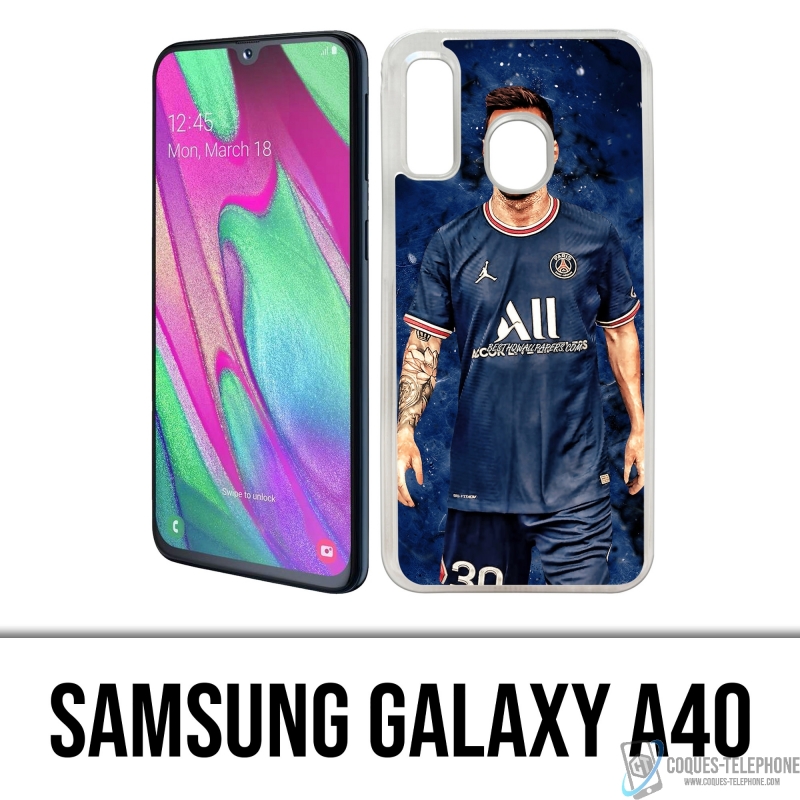 Funda Samsung Galaxy A40 - Messi PSG Paris Splash