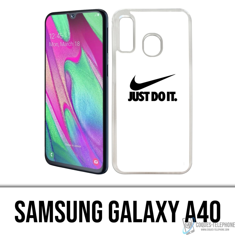 Funda para Samsung Galaxy A40 - Nike Just Do It Blanca