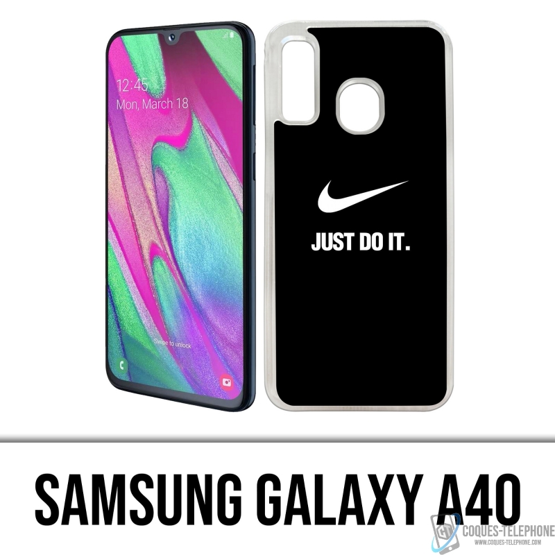 Coque Samsung Galaxy A40 - Nike Just Do It Noir