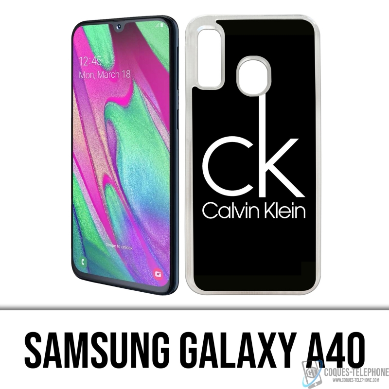 Coque Samsung Galaxy A40 - Calvin Klein Logo Noir