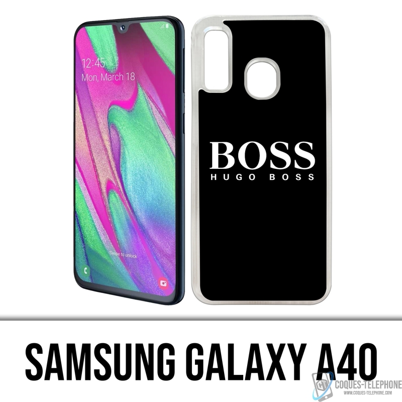 Coque Samsung Galaxy A40 - Hugo Boss Noir