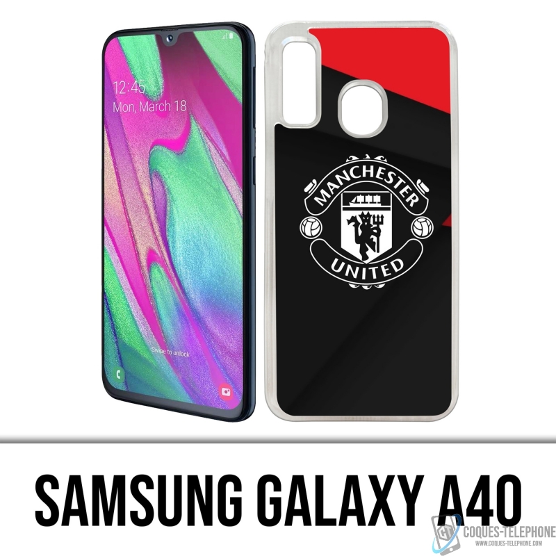 Custodia per Samsung Galaxy A40 - Logo moderno Manchester United