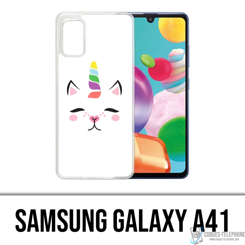 Coque Samsung Galaxy A41 - Gato Unicornio