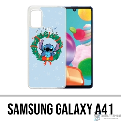 Coque Samsung Galaxy A41 - Stitch Merry Christmas