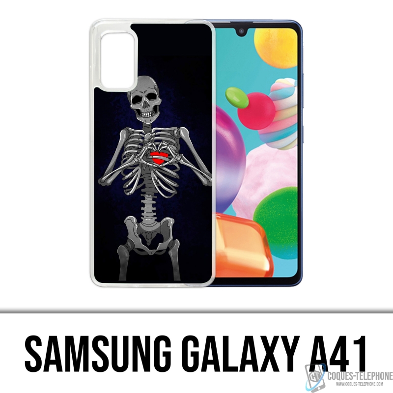 Coque Samsung Galaxy A41 - Coeur Squelette