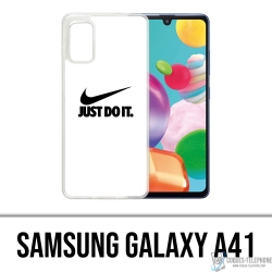 Custodia per Samsung Galaxy A41 - Nike Just Do It Bianca