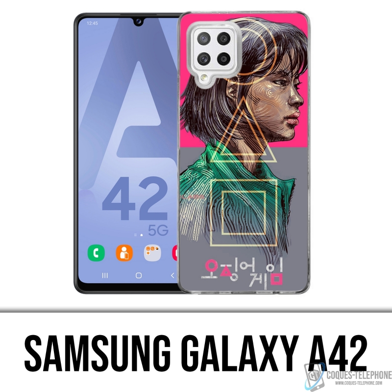 Custodia Samsung Galaxy A42 - Ragazza gioco calamari Fanart