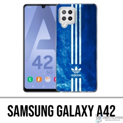 Samsung Galaxy A42 Case - Adidas Blue Stripes
