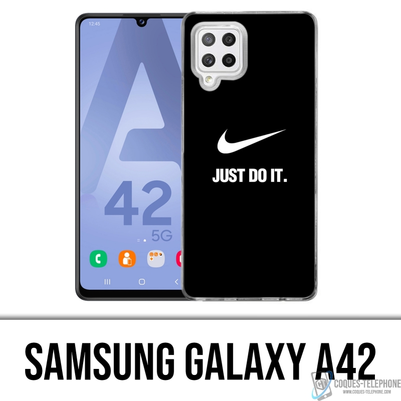 Coque Samsung Galaxy A42 - Nike Just Do It Noir