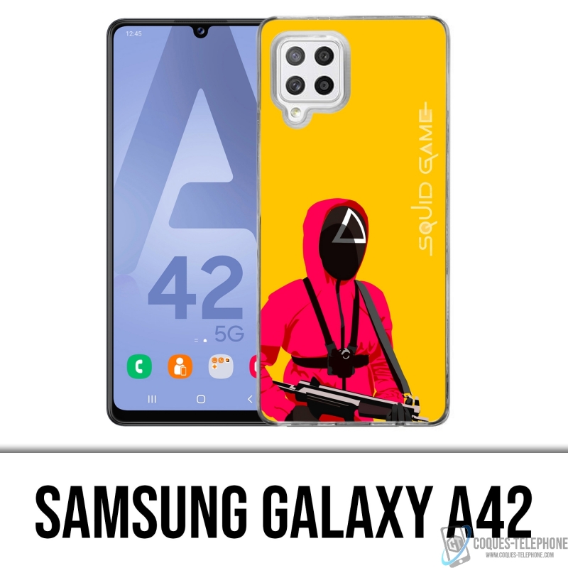 Cover per Samsung Galaxy A42 - Squid Game Soldier Cartoon