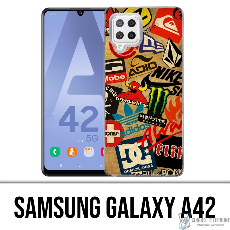 Coque Samsung Galaxy A42 - Skate Logo Vintage