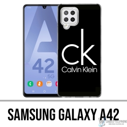Custodia Samsung Galaxy A42 - Logo Calvin Klein Nera