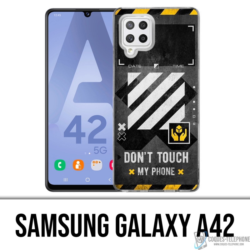 Custodia per Samsung Galaxy A42 - bianco sporco con telefono touch incluso