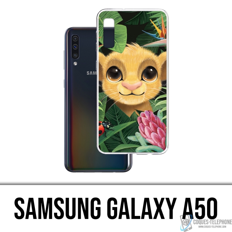 Samsung Galaxy A50 Case - Disney Simba Baby Blätter