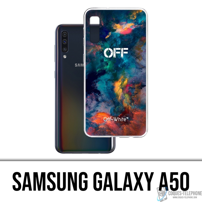 Custodia per Samsung Galaxy A50 - Nuvola di colore bianco sporco