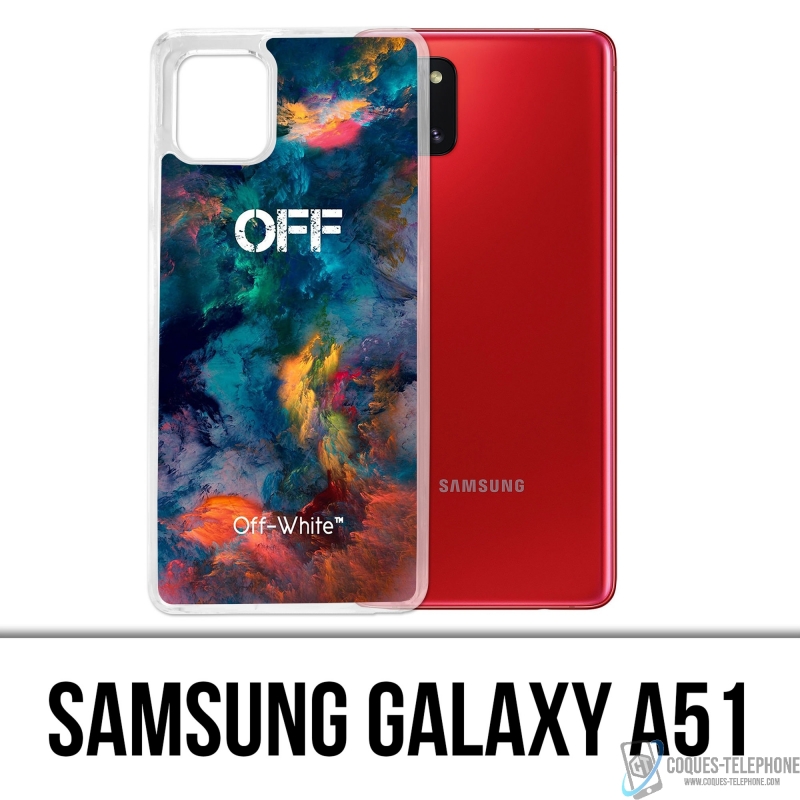 Custodia per Samsung Galaxy A51 - Nuvola di colore bianco sporco