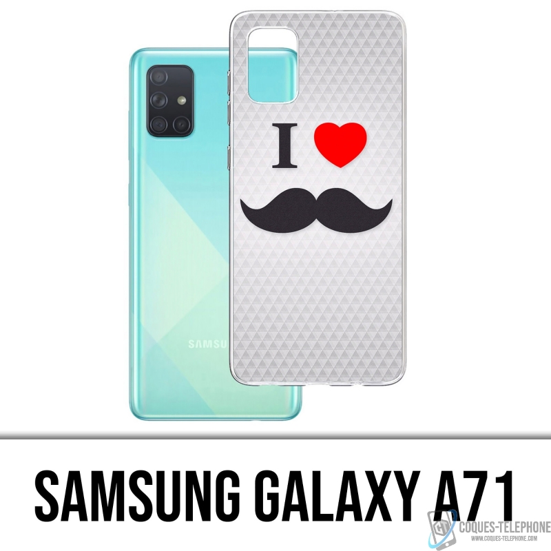 Coque Samsung Galaxy A71 - I Love Moustache