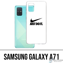 Coque Samsung Galaxy A71 - Nike Just Do It Blanc