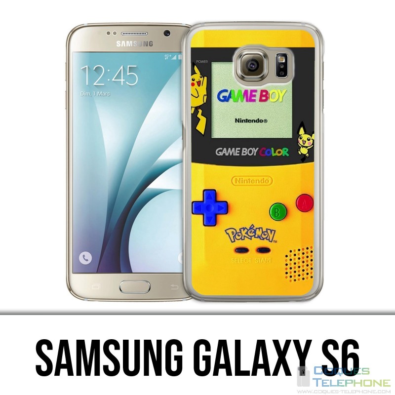 Coque Samsung Galaxy S6 - Game Boy Color Pikachu Jaune Pokémon