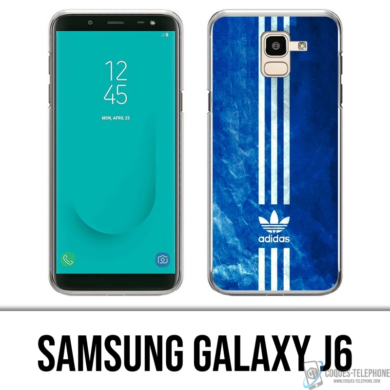 Samsung Galaxy J6 Case - Adidas Blue Stripes