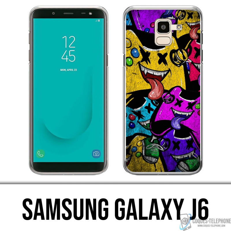 Coque Samsung Galaxy J6 - Manettes Jeux Video Monstres