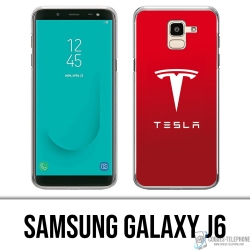 Coque Samsung Galaxy J6 - Tesla Logo Rouge