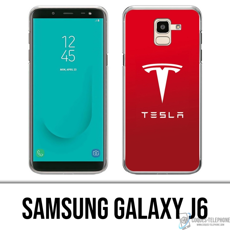 Funda Samsung Galaxy J6 - Tesla Logo Rojo