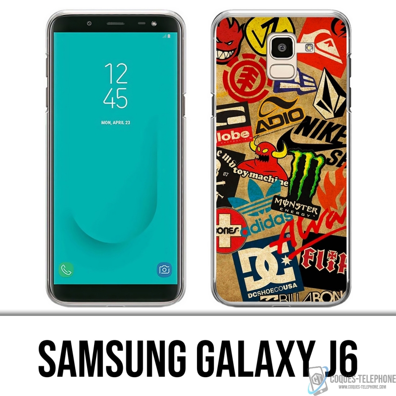 Custodia per Samsung Galaxy J6 - Logo Skate Vintage