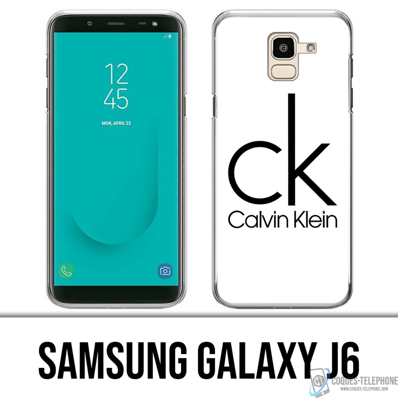 Samsung Galaxy J6 Case - Calvin Klein Logo Weiß