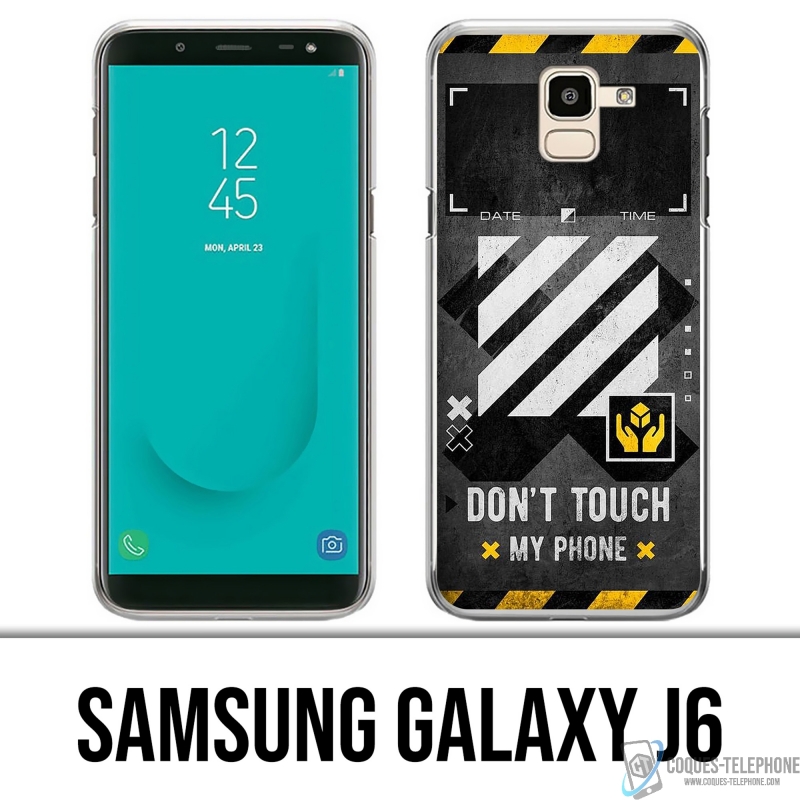 Custodia per Samsung Galaxy J6 - bianco sporco con telefono touch incluso