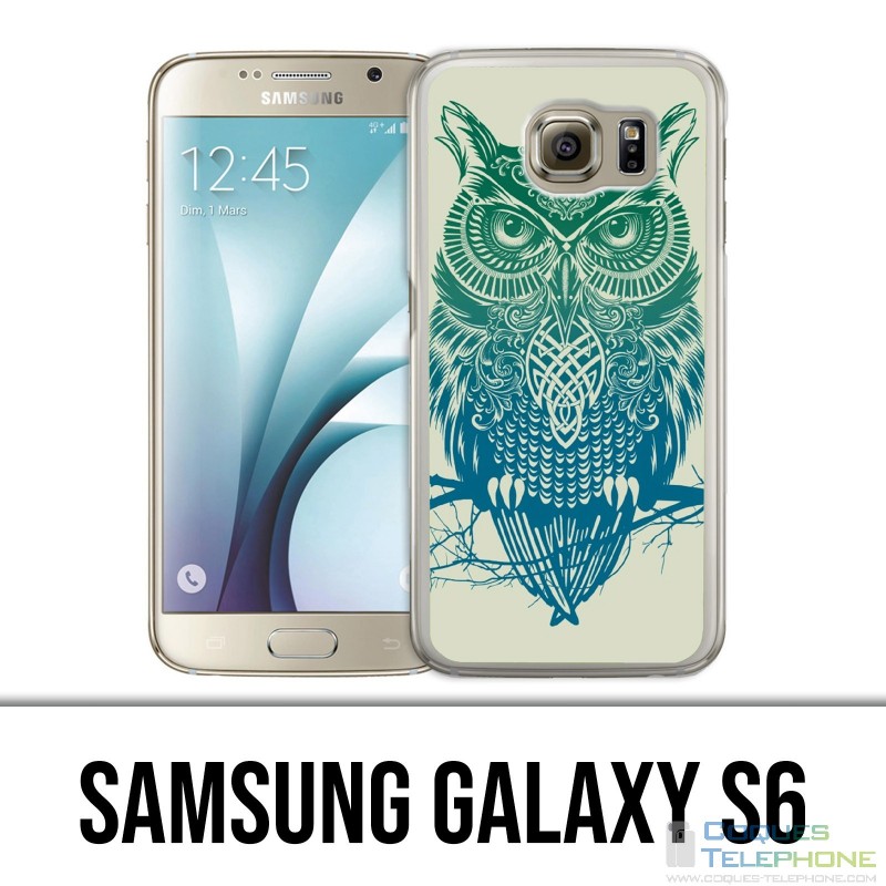Samsung Galaxy S6 Hülle - Abstrakte Eule