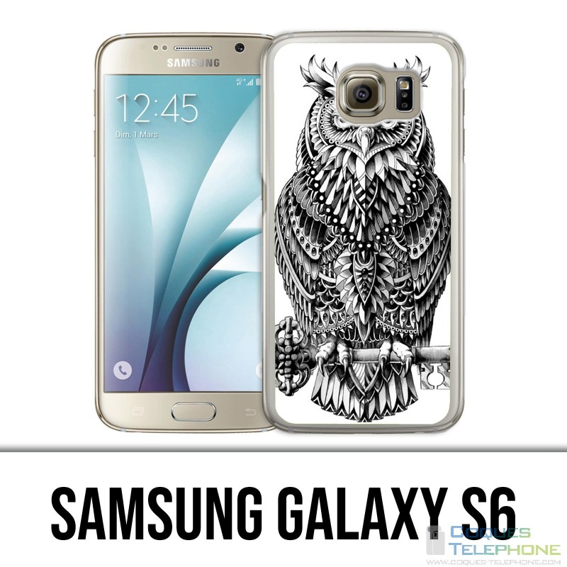 Coque Samsung Galaxy S6 - Hibou Azteque