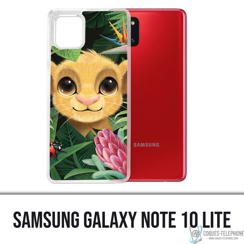 Custodia Samsung Galaxy Note 10 Lite - Disney Simba Baby Leaves